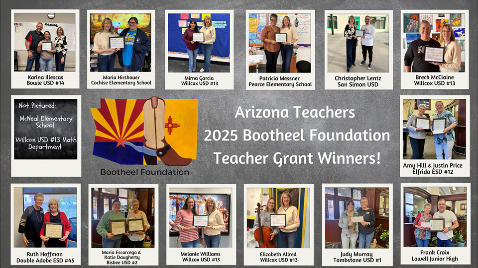 Photo collage of the AZ Teachers 2025 Bootheel Foundation Teacher Grant award winners