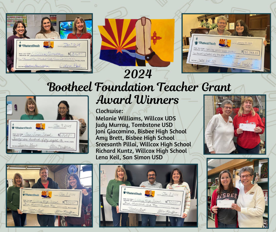 AZ Teachers 2023 Bootheel Foundation Teacher Grant Awards. Thank you teachers!